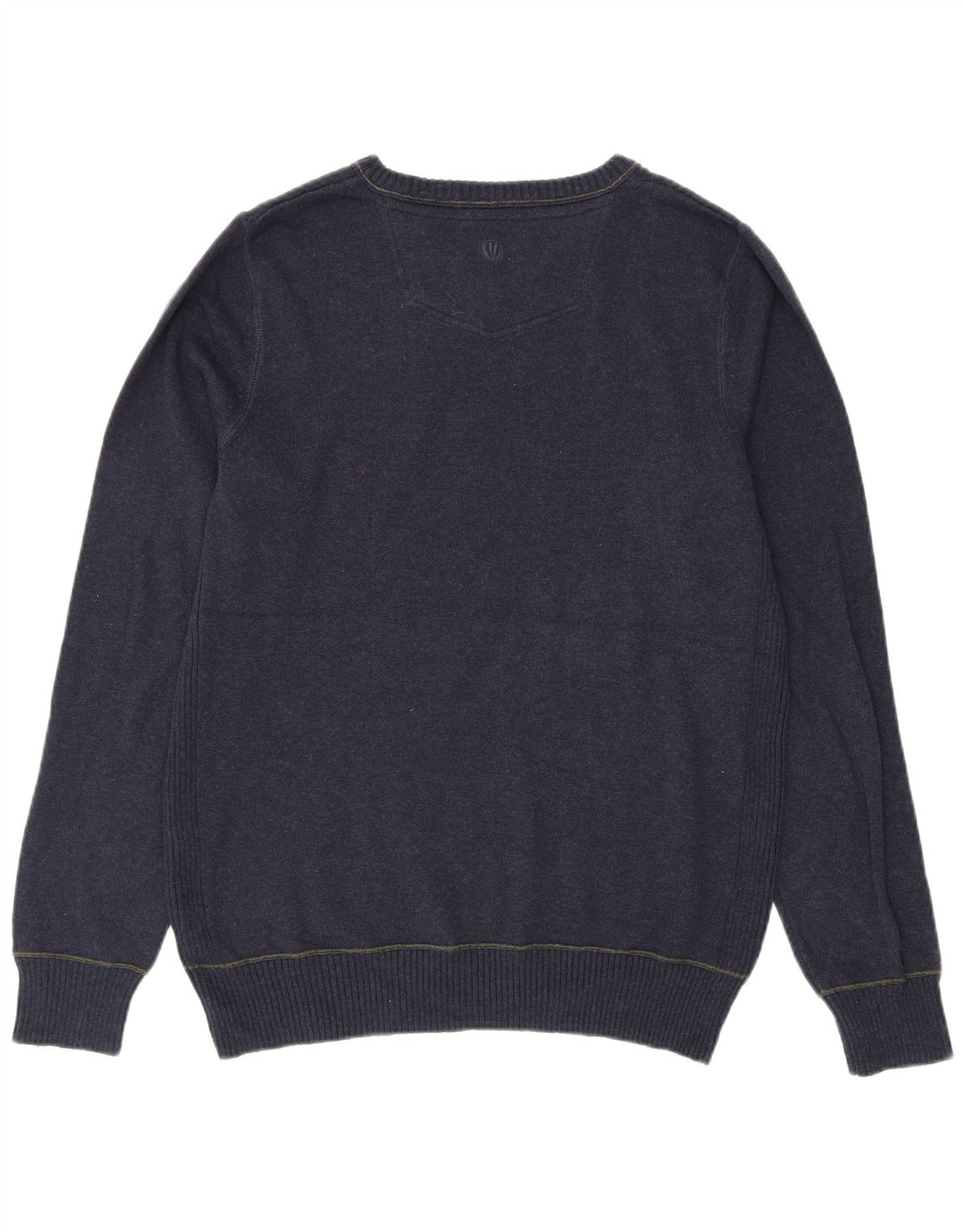 Jersey con cuello en V para hombre de Fat Face Algodón azul marino medio