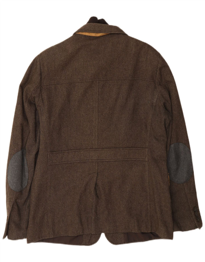 ALVIERO MARTINI Chaqueta blazer de 3 botones para hombre IT 52 XL Lana marrón