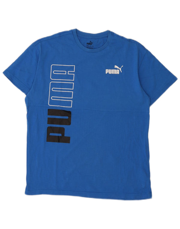 Puma Camiseta Gráfica para Niños Top 15-16 Años Azul Algodón
