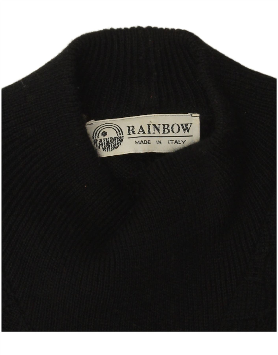 Rainbow - Jersey con cuello alto para hombre, color negro, talla grande