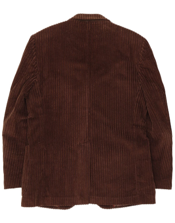 Vintage hombres 3 botones pana Blazer chaqueta IT 50 algodón marrón grande
