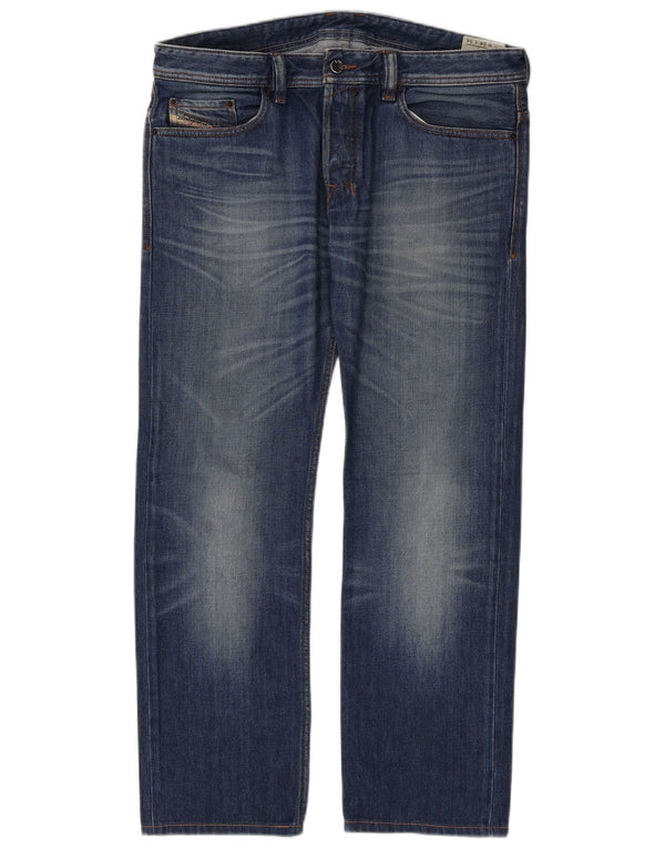 Diesel Hombre Safado Vaqueros Rectos W34 L30 Algodón Azul