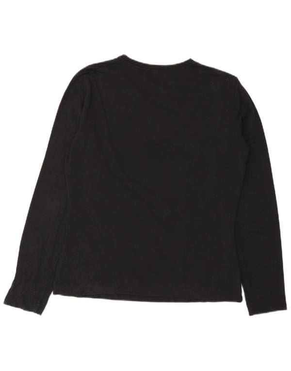 SERGIO TACCHINI Top de mujer de manga larga UK 44 Mediano Negro