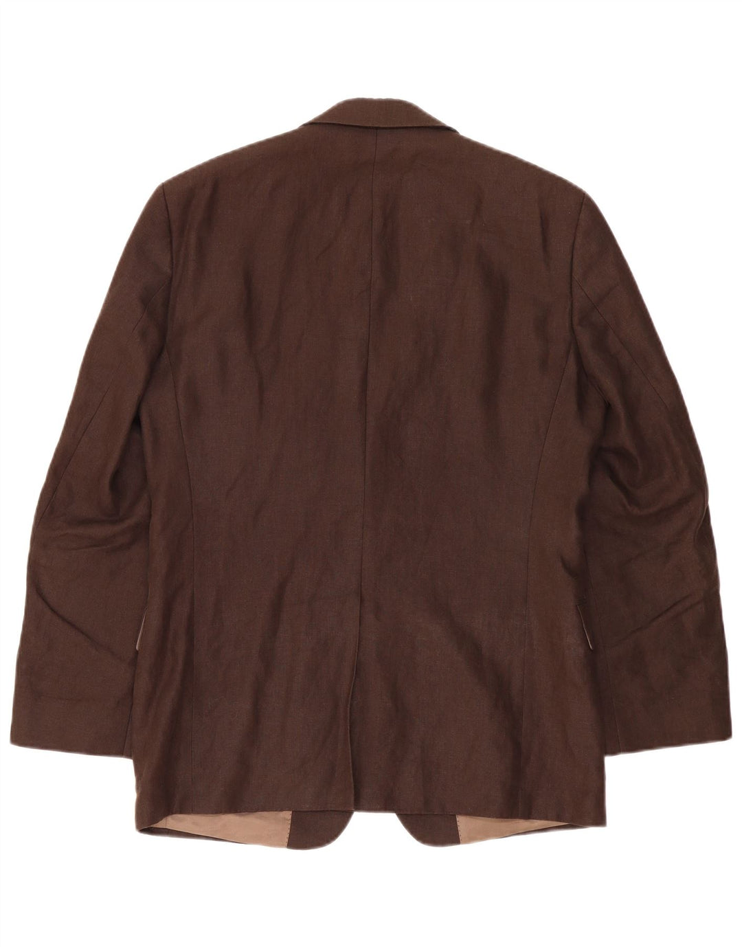 SOLBIATI Chaqueta tipo blazer de 2 botones para hombre IT 48 Lino marrón medio