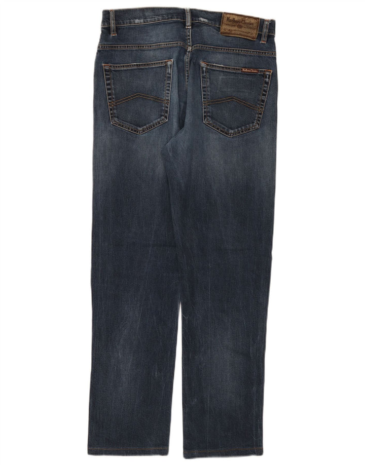 MARLBORO CLASSICS Vaqueros rectos para hombre W33 L29 Algodón azul marino