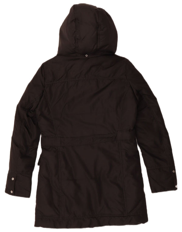 Champion Parka con capucha para mujer UK 40 Mediana Negro Poliéster Invierno