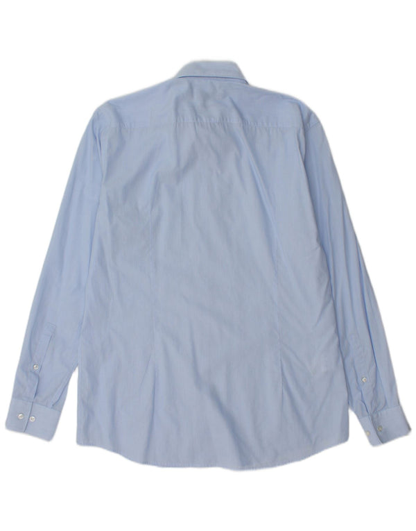 Hugo Boss Camisa slim fit para hombre Talla 41 16 Algodón a rayas azul grande