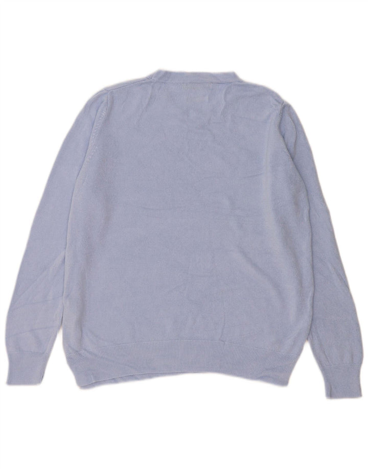 Marks & Spencer Jersey extragrande con cuello redondo para mujer, talla 40, color azul
