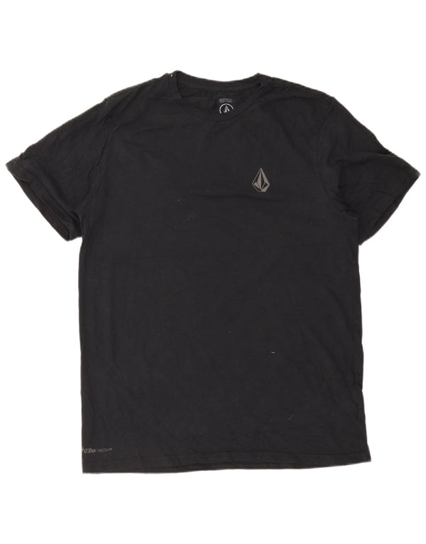 Volcom Camiseta gráfica de corte moderno para hombre, talla grande, algodón negro