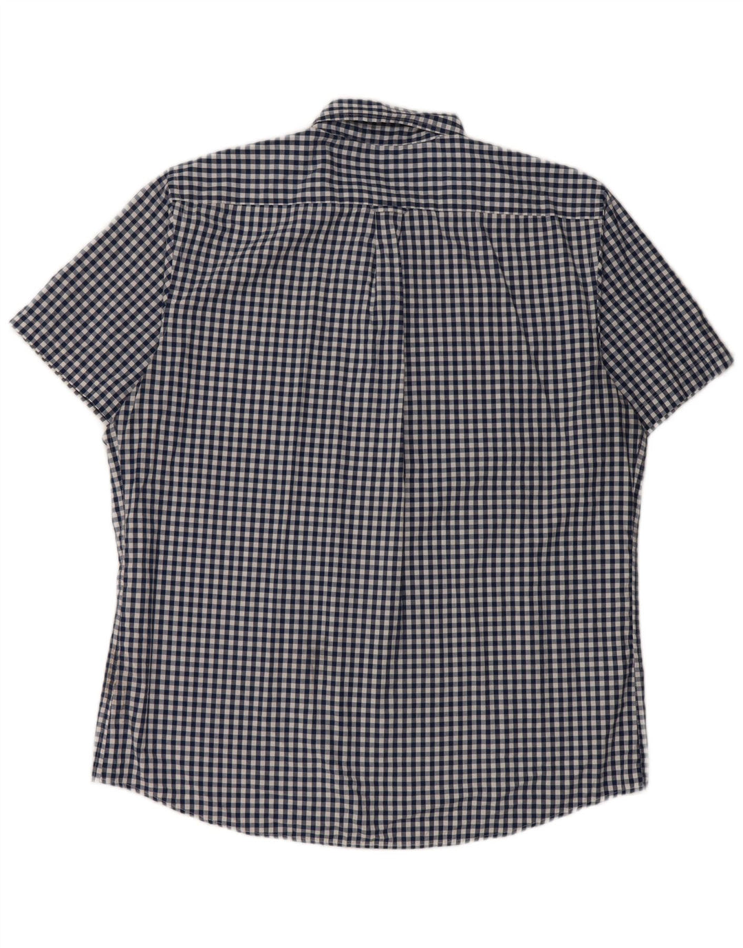 IZOD Camisa de manga corta para hombre XL Algodón a cuadros azul