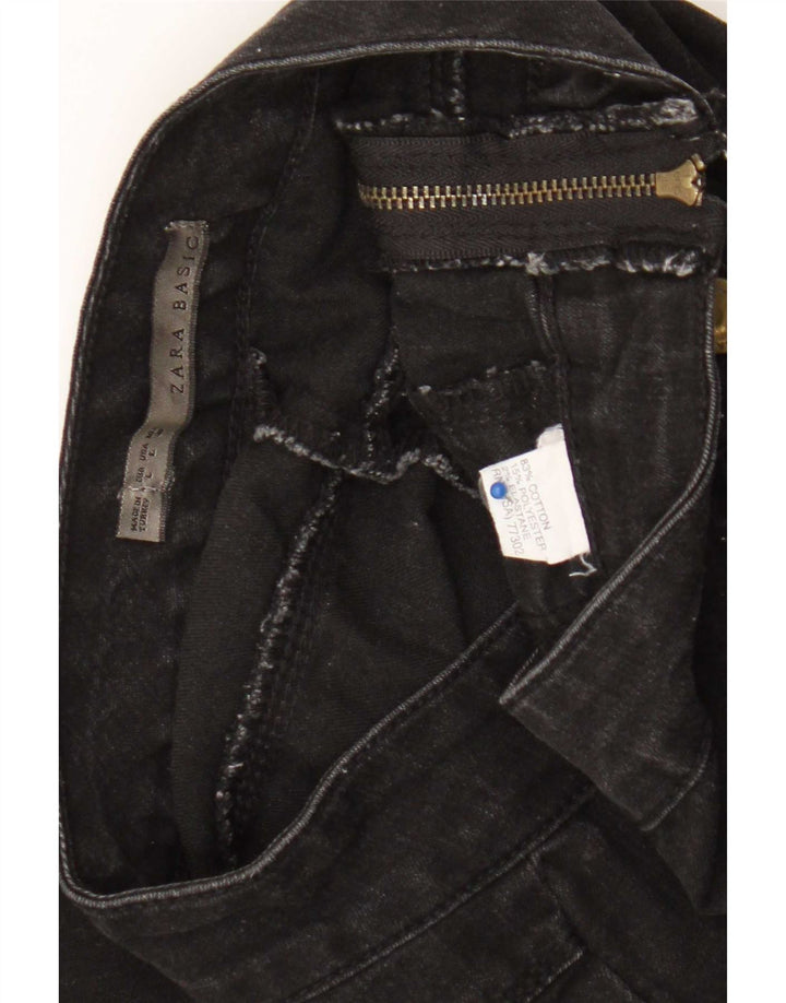 Zara Mujer Jegging Jeans Grande W30 L29 Algodón Negro