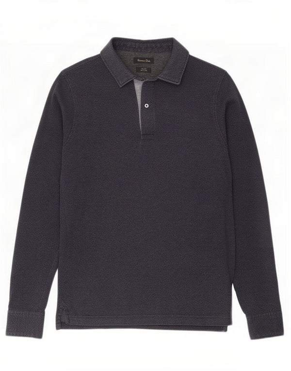 Massimo Dutti Polo Rugby Slim Fit Manga Larga Hombre Small Azul Marino