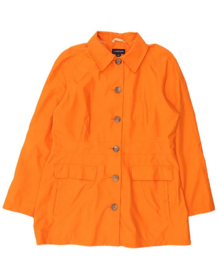 Lands End Chaqueta tipo blazer de 6 botones para mujer UK 46 Grande Naranja Poliéster