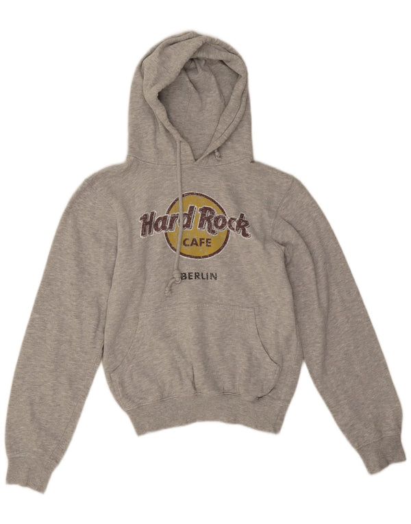 Hard Rock Cafe Mujer Berlin Graphic Sudadera con capucha Jumper UK 10 Small Gris Algodón