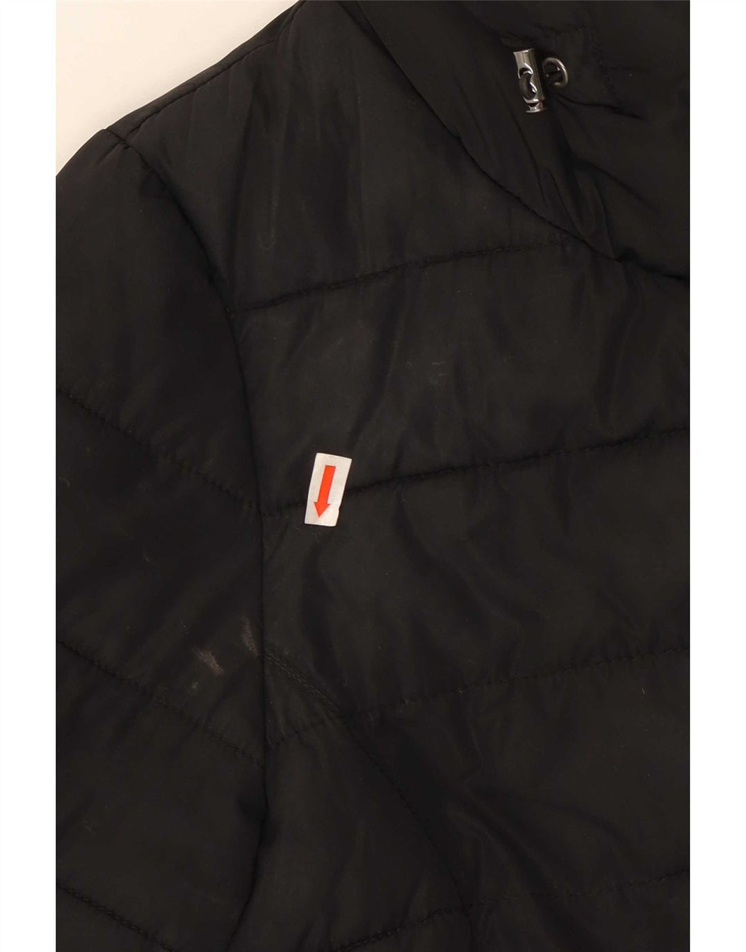 French Connection Chaqueta acolchada con capucha para mujer UK 10 Small Poliéster negro