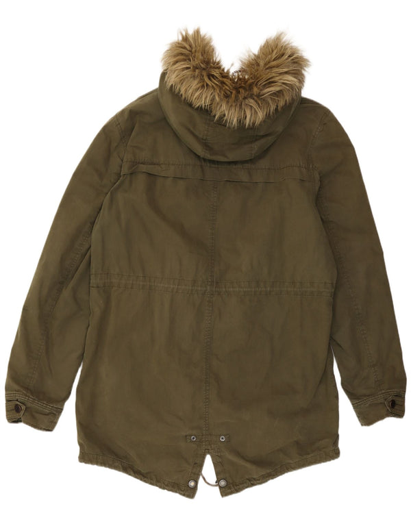 Tommy Hilfiger Chaqueta Parka Sherpa con Capucha para Hombre UK 42 XL Algodón Caqui