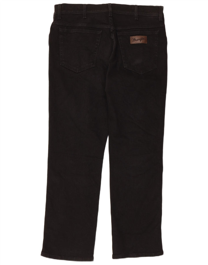 Wrangler Vaqueros rectos Texas para hombre W36 L30 Algodón negro
