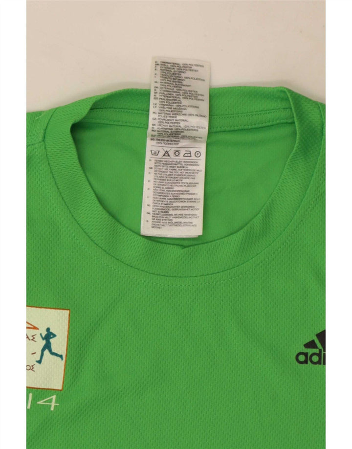 Adidas Hombre Aohna Graphic Camiseta Top Poliéster Verde Medio