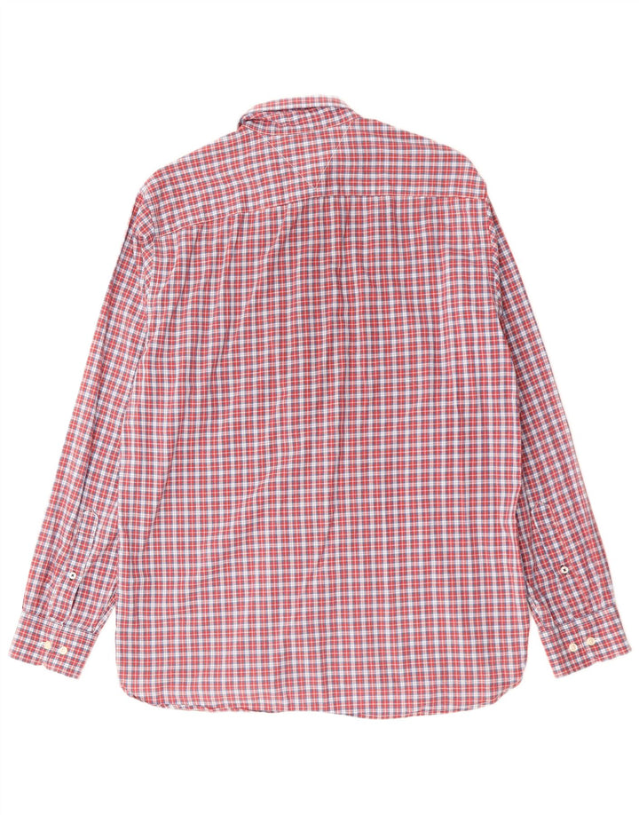Camisa Tommy Hilfiger de corte regular para hombre de algodón a cuadros rojos grandes
