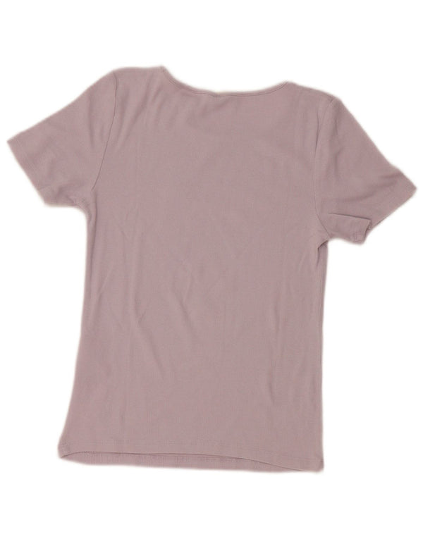 Levi's Womens Crop T-Shirt Top UK 10 Small Purple Cotton