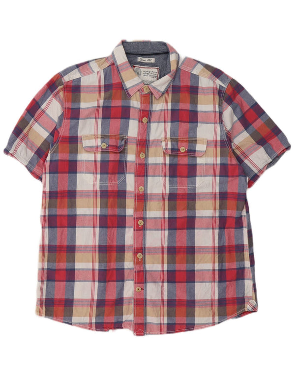 Camisa de corte clásico de manga corta para hombre de Fat Face Cuadros multicolores grandes