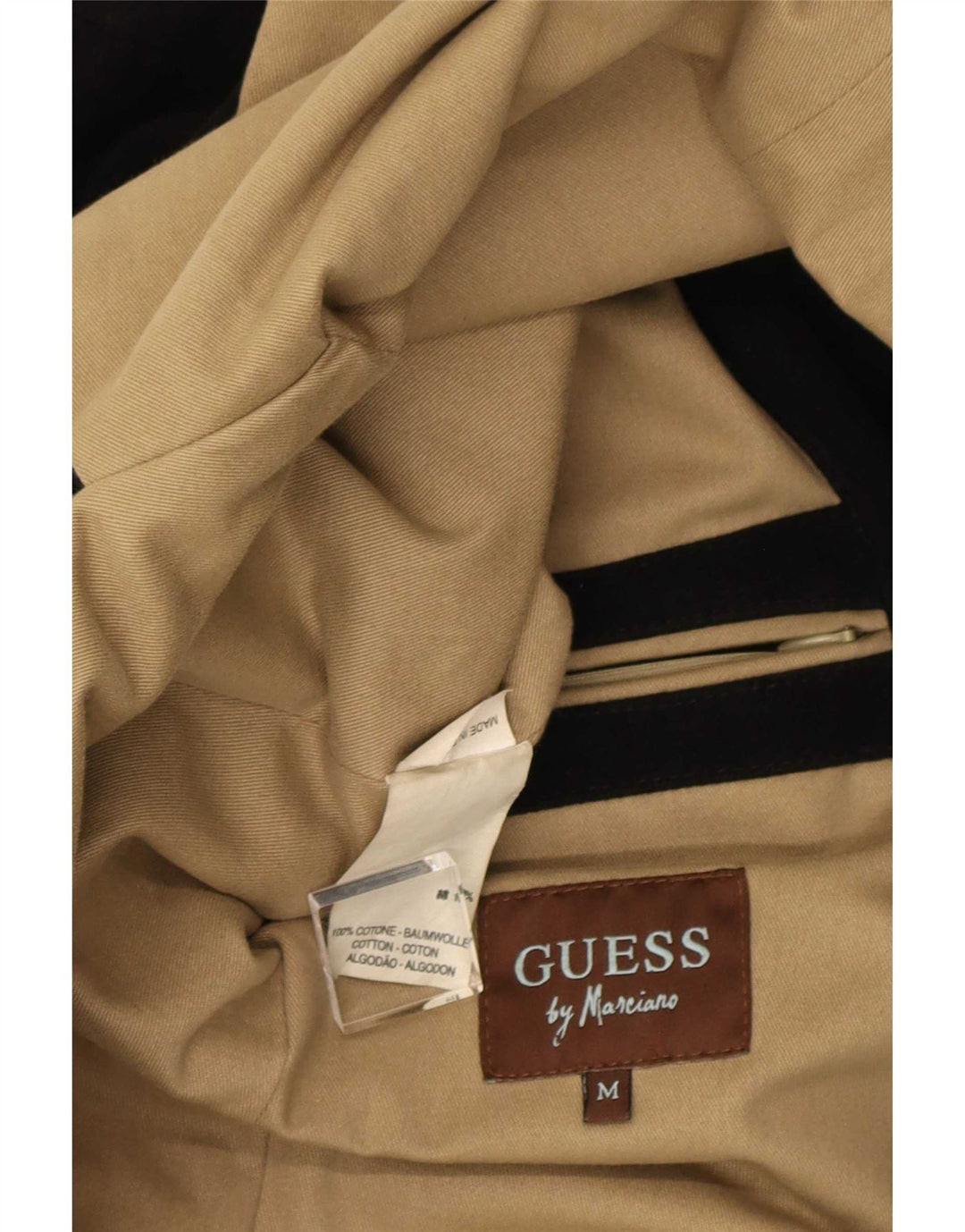 Guess Chaqueta utilitaria para hombre UK 38 Mediana Algodón negro
