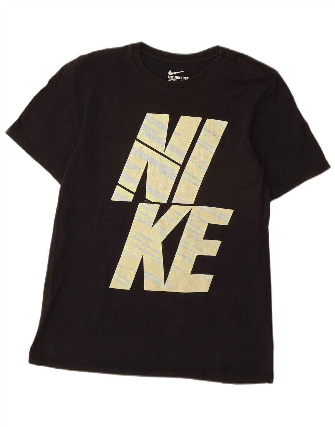 NIKE Camiseta gráfica de corte atlético para hombre, talla pequeña, color negro
