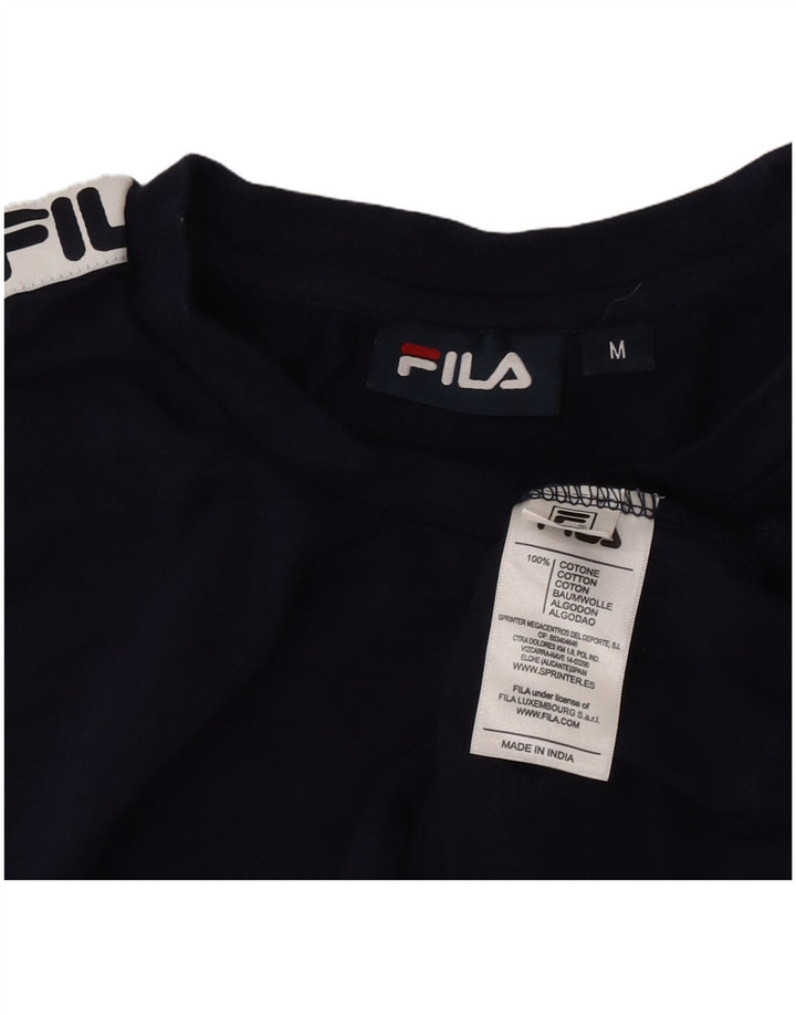 Fila Hombre Camiseta Gráfica Top Medium Azul Marino Colorblock Algodón