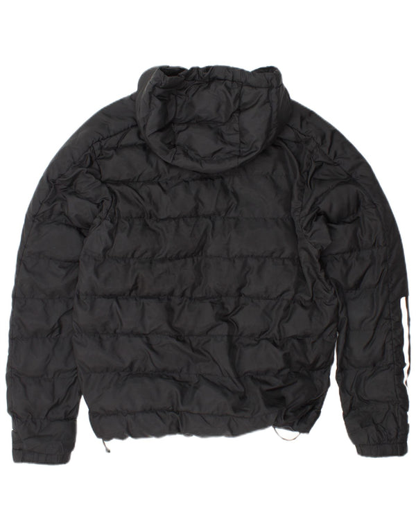 Adidas Chaqueta acolchada con capucha para hombre UK 36 Small Poliéster negro