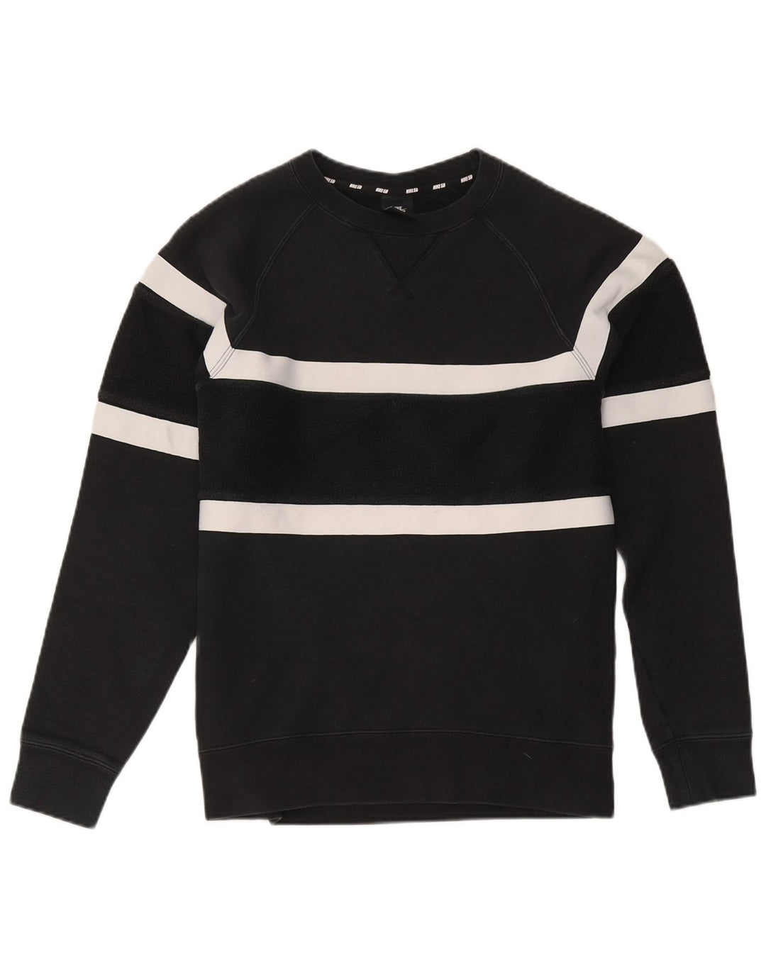 Nike - Sudadera tipo jersey para hombre, talla pequeña, algodón color block negro