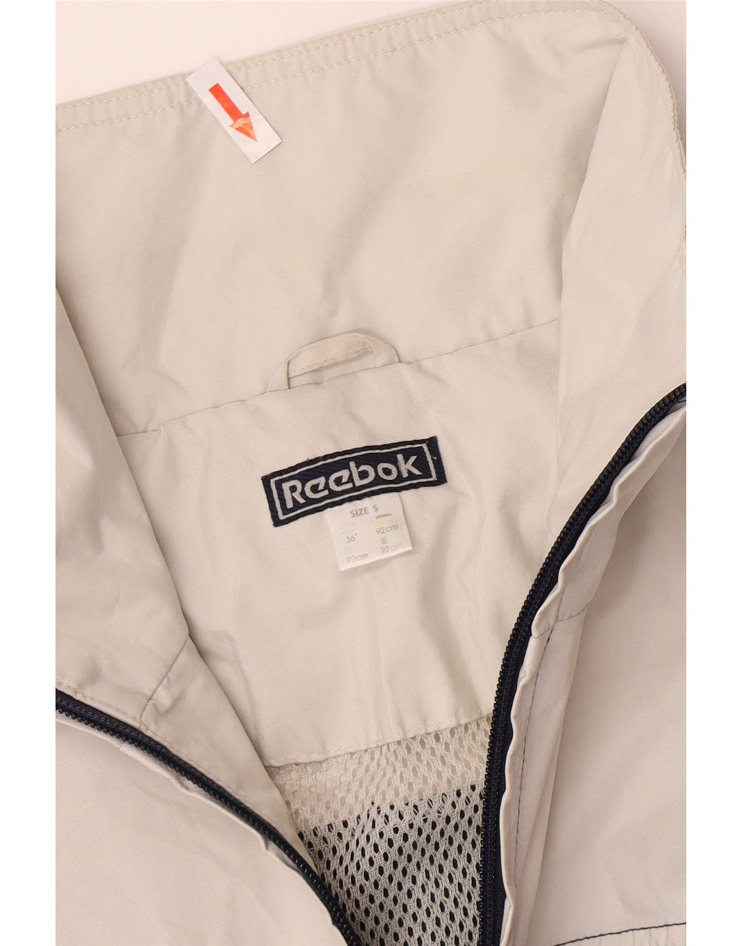 REEBOK Chaqueta impermeable tipo jersey para hombre UK 36 Small Azul marino Colorblock