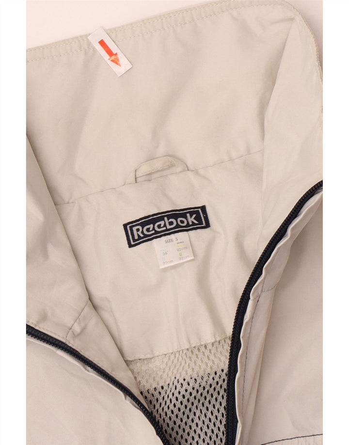 REEBOK Chaqueta impermeable tipo jersey para hombre UK 36 Small Azul marino Colorblock