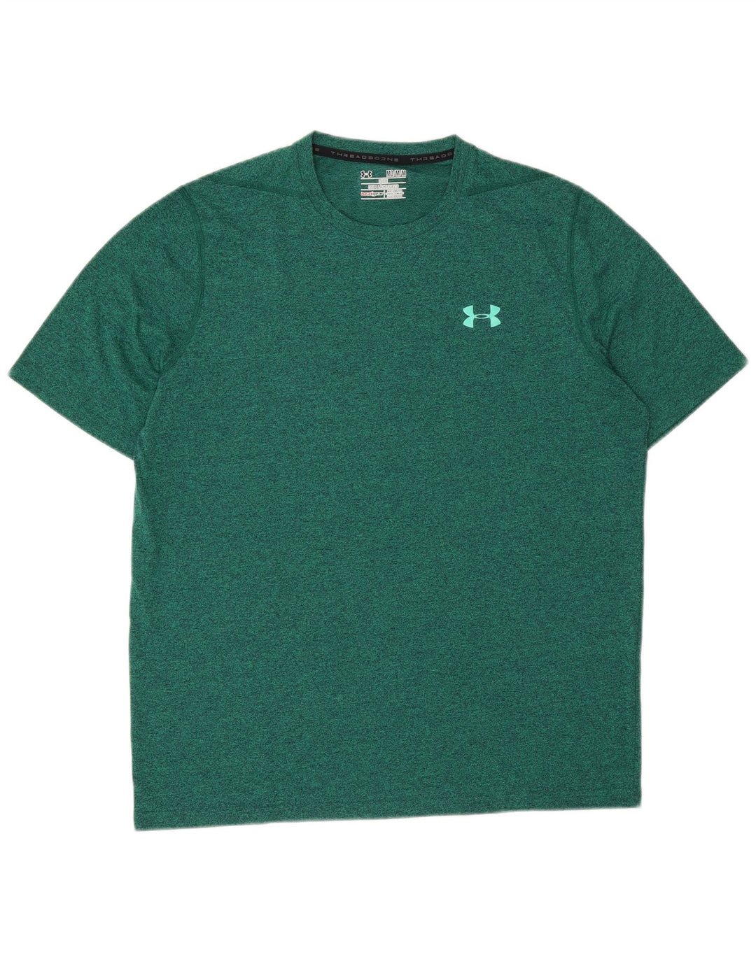 Under Armour Camiseta holgada para hombre Top medio verde moteado