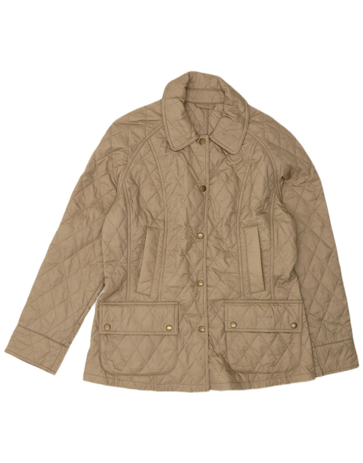 Barbour Chaqueta Acolchada Para Mujer UK 12 Poliamida Beige Medio