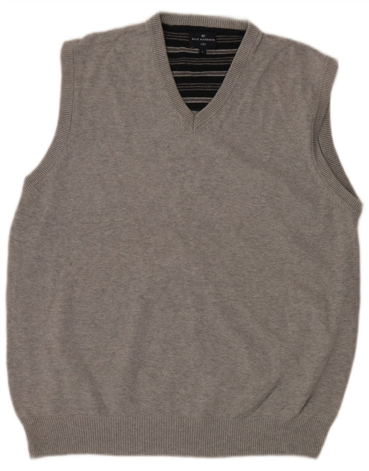 Marks & Spencer - Camiseta sin mangas para hombre, color azul, talla grande, color gris