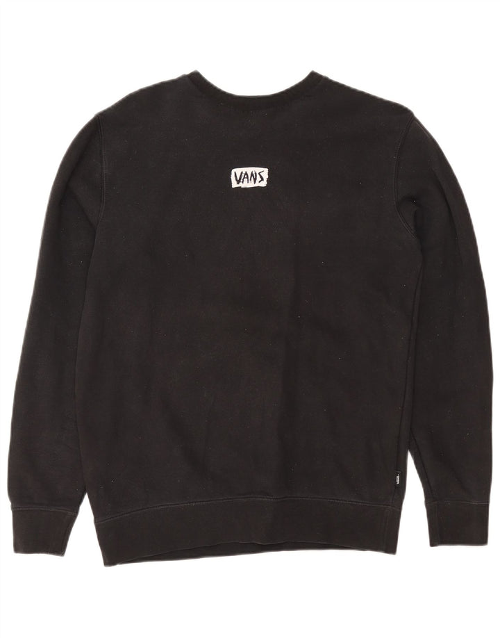 VANS Hombre Graphic Sudadera Jumper Small Black Cotton