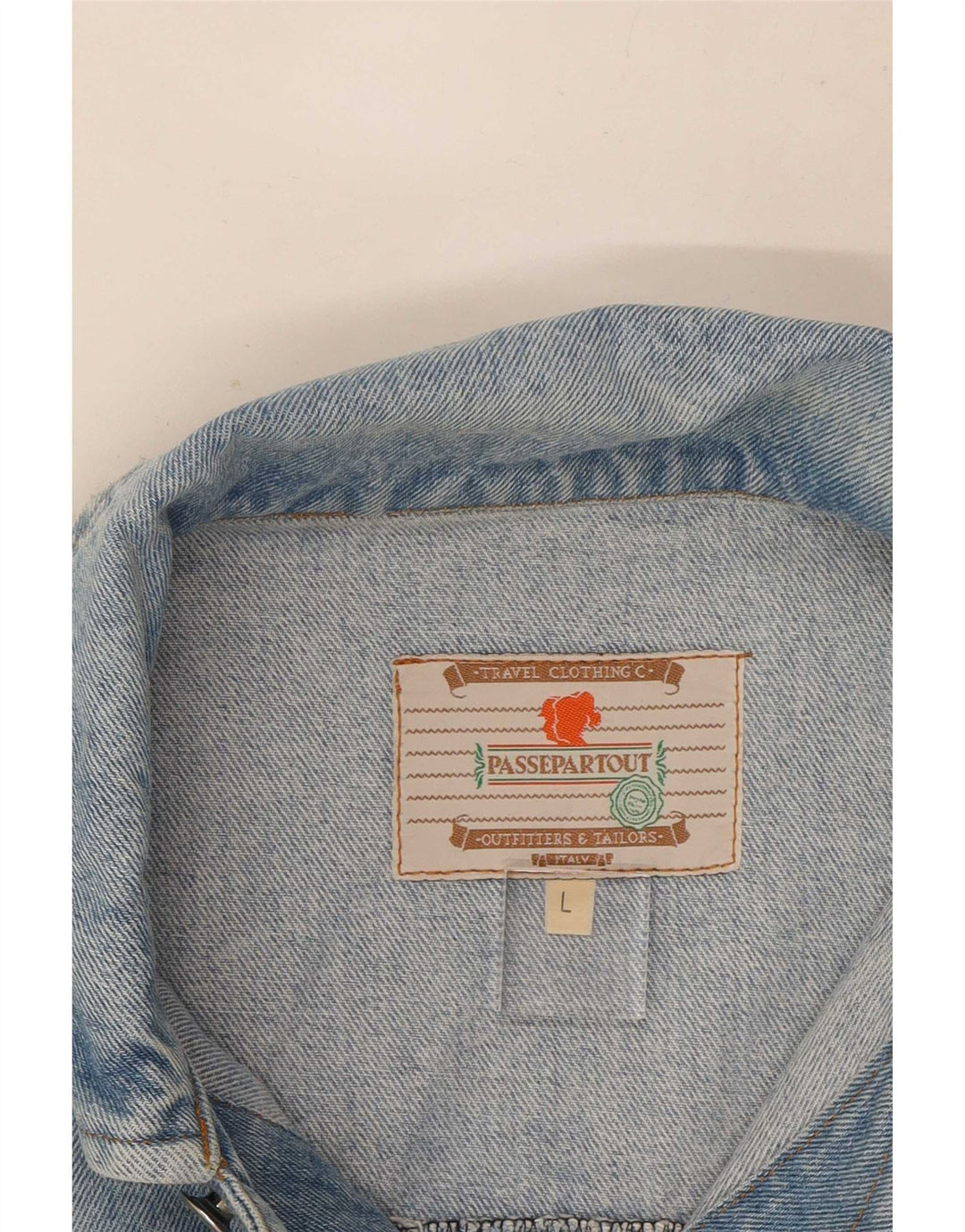 Vintage hombres chaqueta de mezclilla Reino Unido 40 azul grande