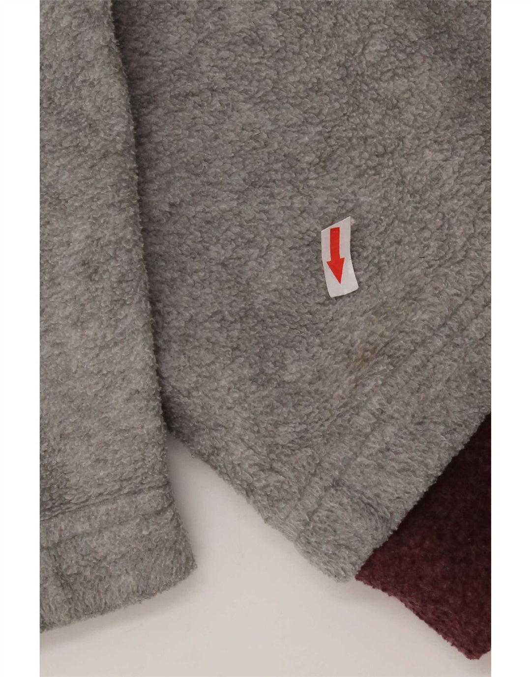 Jersey básico de forro polar con cuello y cremallera para hombre Poliéster geométrico gris grande