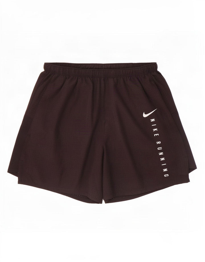 Nike Pantalones cortos deportivos Dri Fit Graphic para hombre, talla mediana, negro