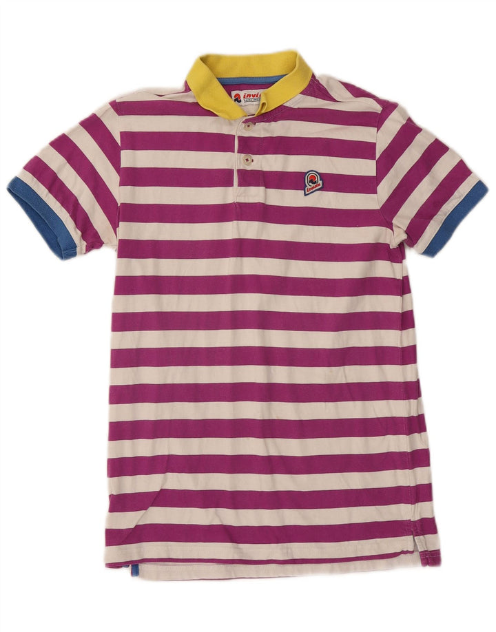 Polo Invicta Hombre Pequeño Rayas Púrpura