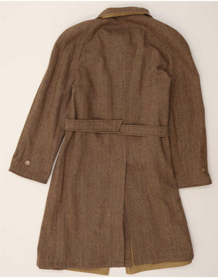 Vintage hombres abrigo reversible Reino Unido 36 pequeño beige
