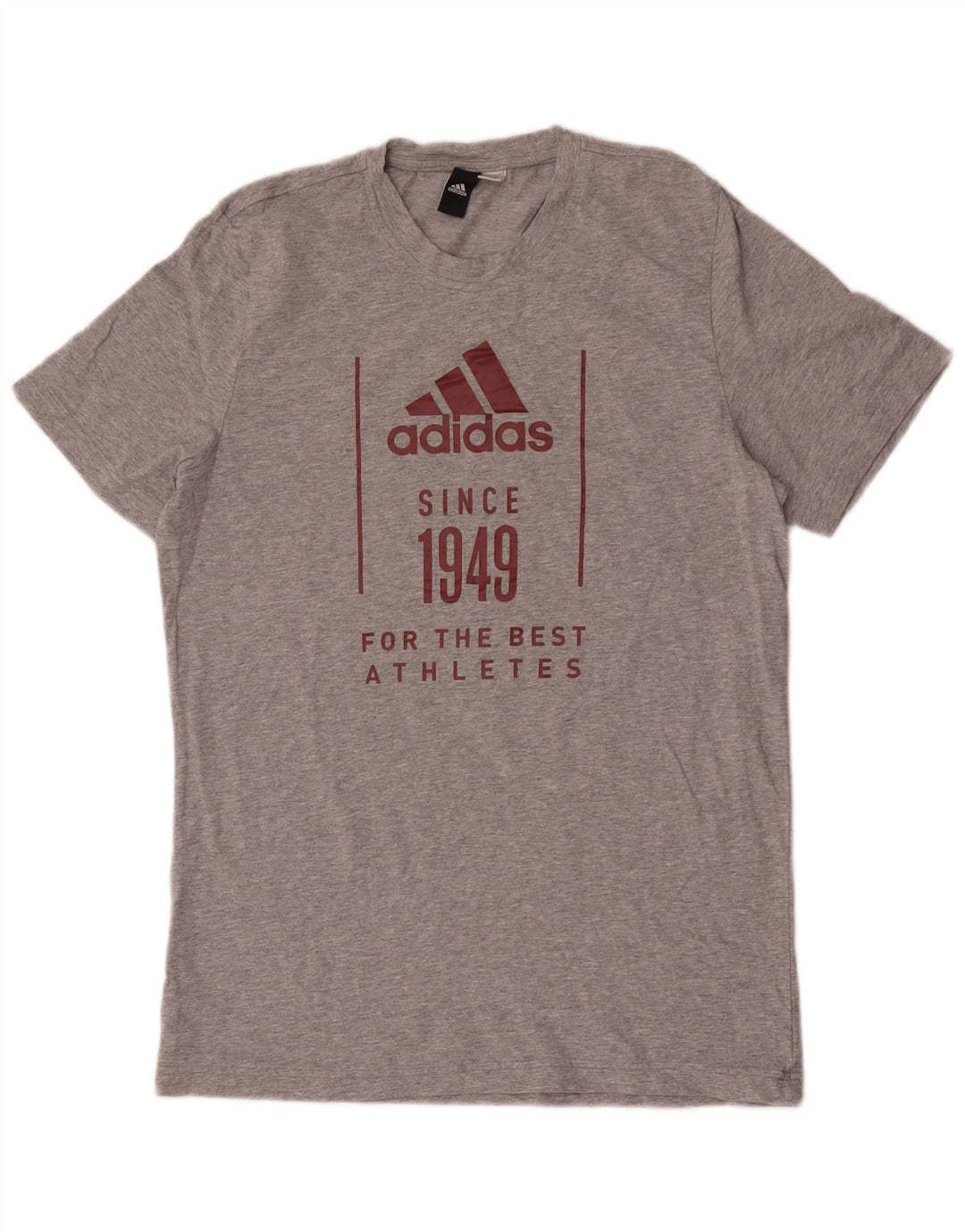 ADIDAS Camiseta gráfica para hombre Top gris medio moteado