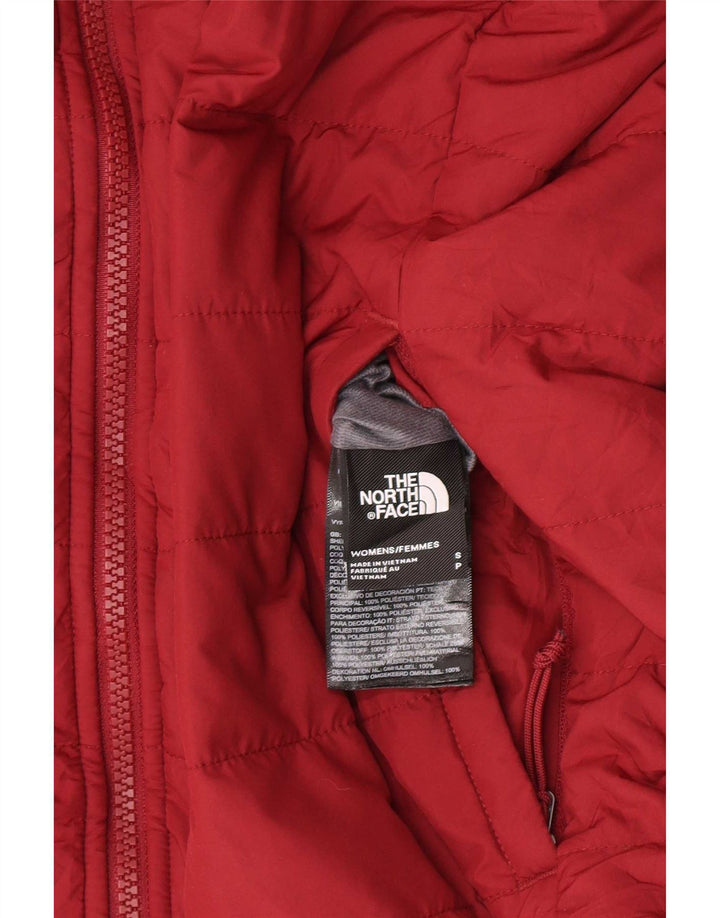The North Face Chaqueta acolchada reversible para mujer UK10 Small Borgoña