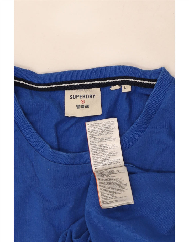 Superdry Camiseta con gráfico gráfico para hombre, talla grande, algodón azul