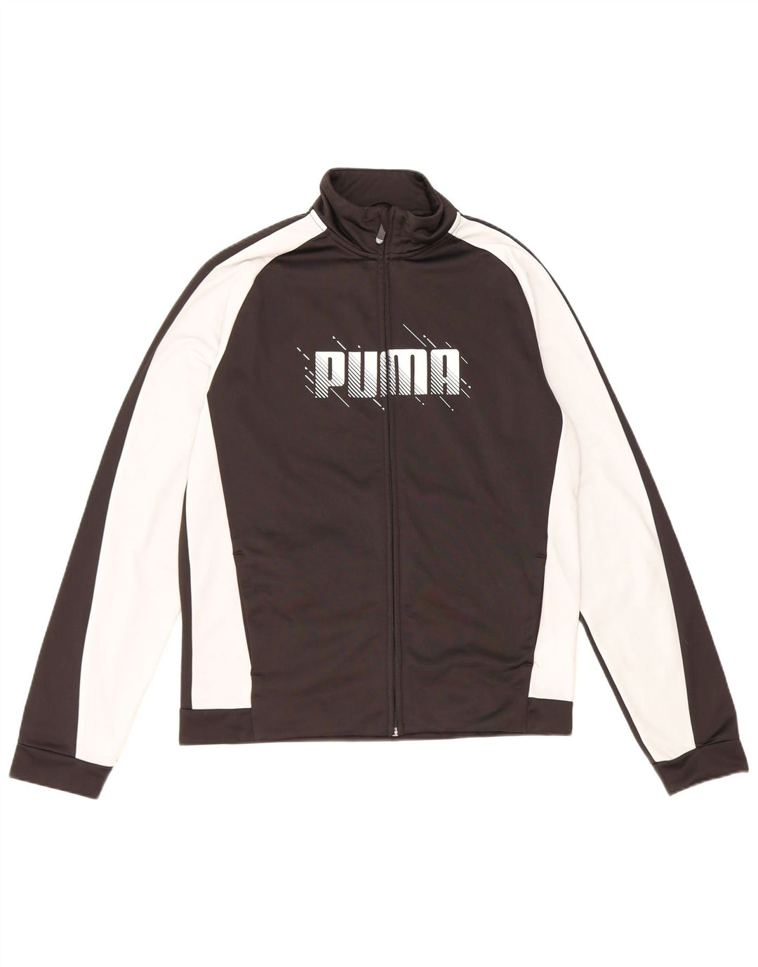 Puma - Chaqueta de chándal con gráfico para niños, 15-16 años, color negro