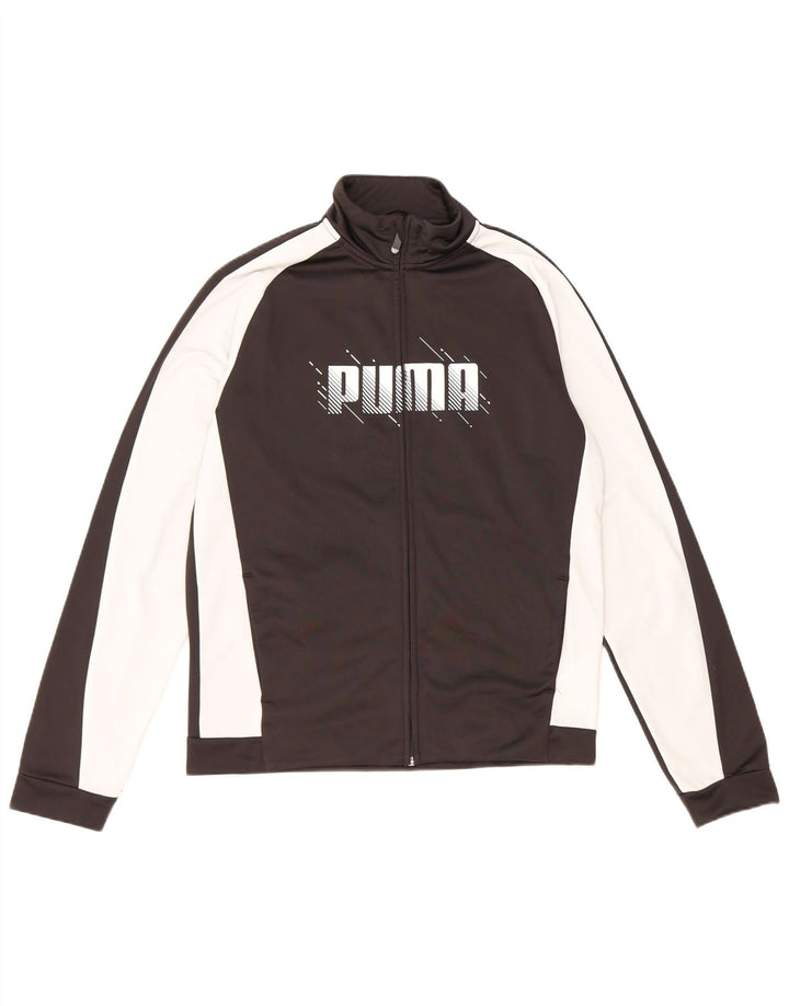 Puma - Chaqueta de chándal con gráfico para niños, 15-16 años, color negro