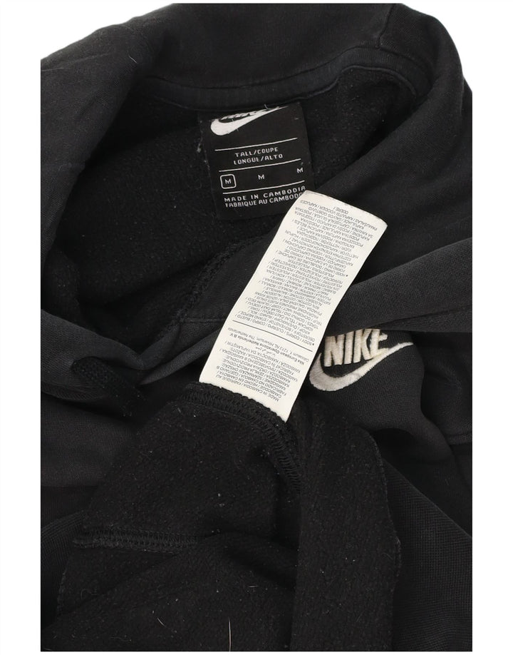 Nike Jersey con capucha alto para hombre, talla mediana, algodón negro