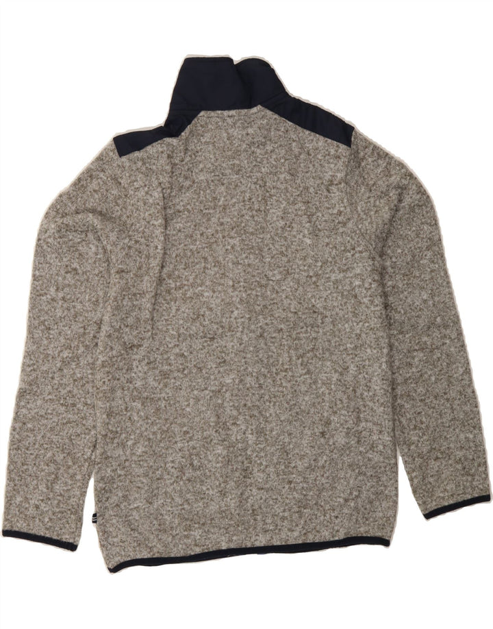 NAUTICA Boys Cardigan Sweater 14-15 Years Large Grey Flecked Polyester Vintage Nautica and Second-Hand Nautica from Messina Hembry 