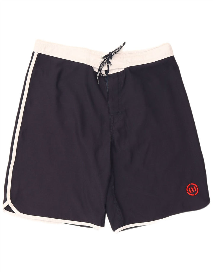 Poliéster azul marino grande de los pantalones cortos de natación del gráfico para hombre animal