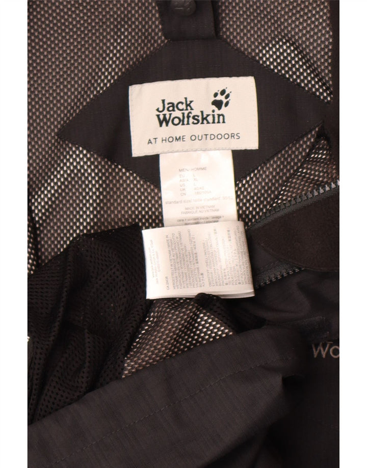 Jack Wolfskin Chaqueta impermeable para hombre UK 40 Large Poliéster negro